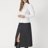VikaCC Slit Denim Skirt - Black - Co'couture