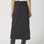 VikaCC Slit Denim Skirt - Black - Co'couture