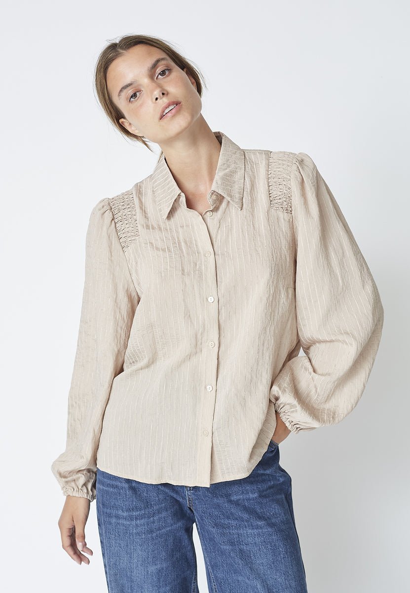 ViolaCC Smock Shirt - Taupe - Co'couture